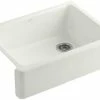 New 😀 KOHLER Whitehaven® 29-11/16 x 21-9/16 in. Cast Iron Single Bowl Farmhouse Kitchen Sink with Tall Apron in Dune 🔔 -Kitchen and bathroom Sale Query 87