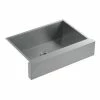 Best deal ✔️ KOHLER Vault™ 35-1/2 x 21-1/4 in. Stainless Steel Single Bowl Farmhouse Kitchen Sink with Sound Dampening - Basin Rack Included 🤩 -Kitchen and bathroom Sale Query 9