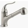 Cheap ⌛ KOHLER Coralais® Single Handle Pull Out Kitchen Faucet with Two-Function Spray in Vibrant® Brushed Nickel ✔️ -Kitchen and bathroom Sale Query 92