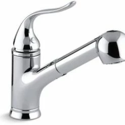 Budget 😍 KOHLER Coralais® Single Handle Pull Out Kitchen Faucet with Two-Function Spray and MasterClean Technology in Polished Chrome 🎁